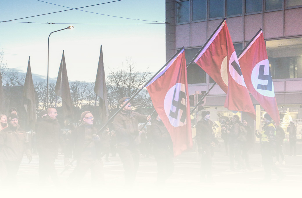 NMR marscherar i Helingfors på Finlands självständighetsmarsch 2018.