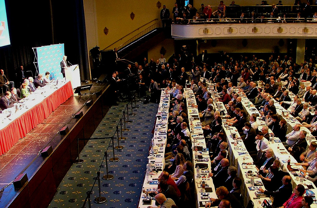 AFD vid ett partikonvent 2017. 