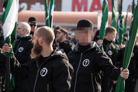 23-åringen i samband med NMR:s demonstration i Göteborg förra året. 