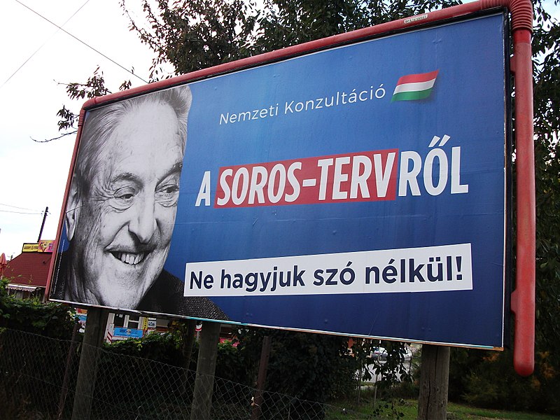 Den ungerska kampanjen riktad mot George Soros har fått kritik för att underblåsa antisemitiska konspirationsteorier. 