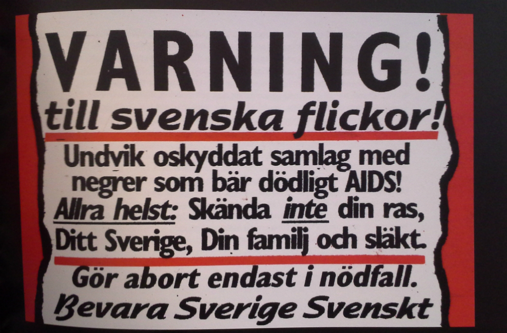 Ett vanligt förekommande klistermärke från Bevara Sverige Svenskt (BSS).