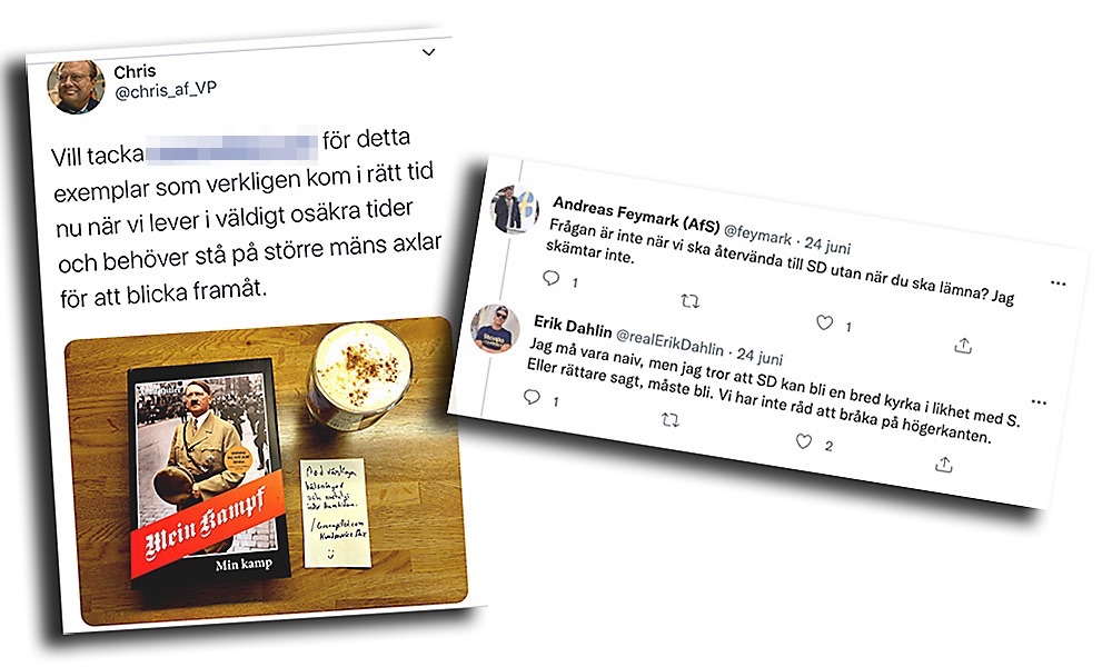 SD:s Erik Dahlin uppmanar högerextremister och tidigare SD-företrädare som Christoffer Dulny att komma tillbaka till partiet.