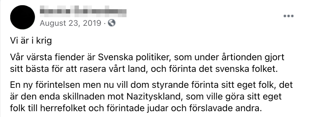 SD-politiker jämför Sverige med Nazityskland