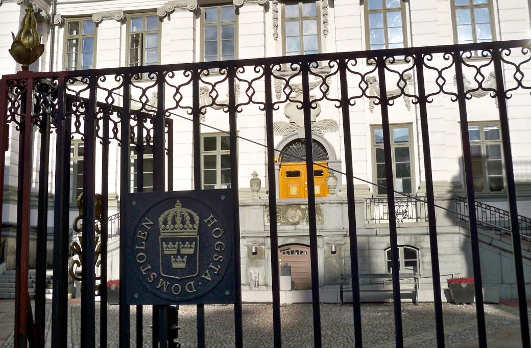 Högsta domstolen i Stockholm. 