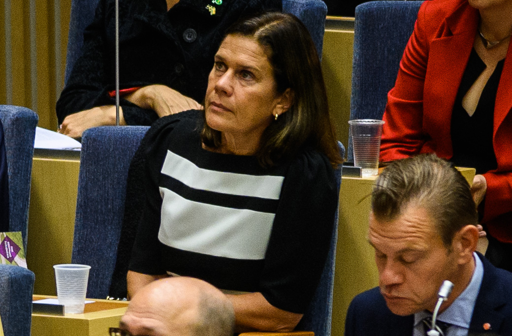 Elsa Widding (SD) vid riksdagens öppnande 2022. 