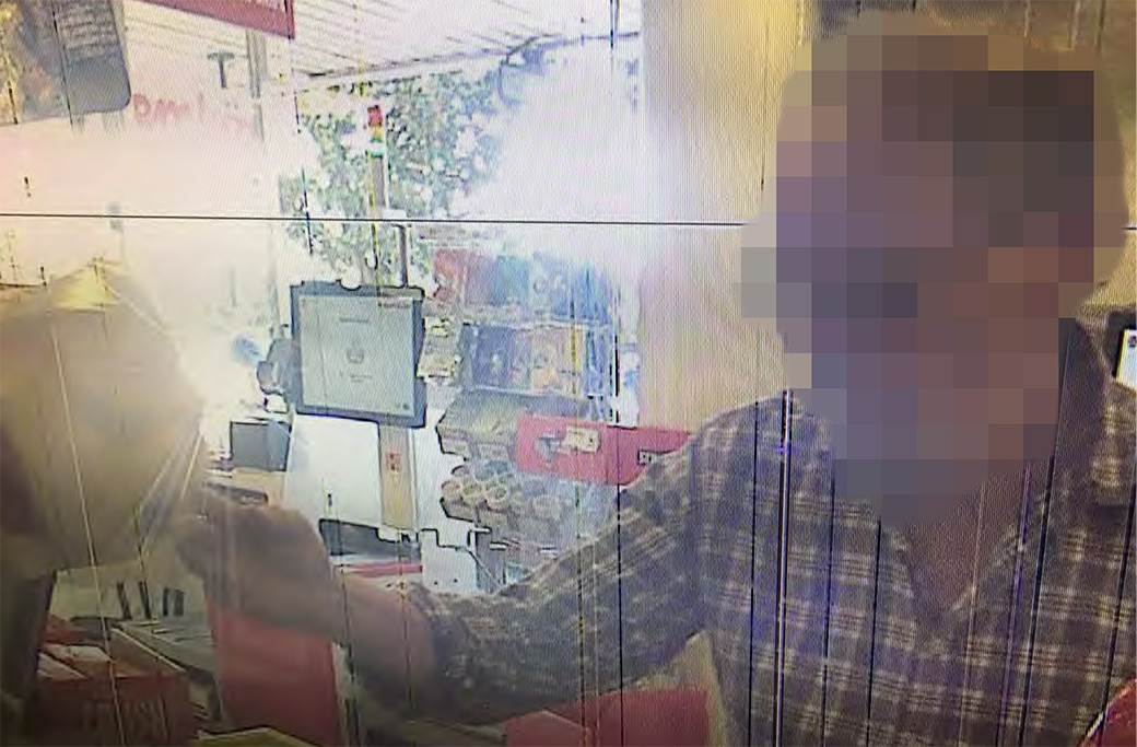Butiksbild från polisens förundersökning