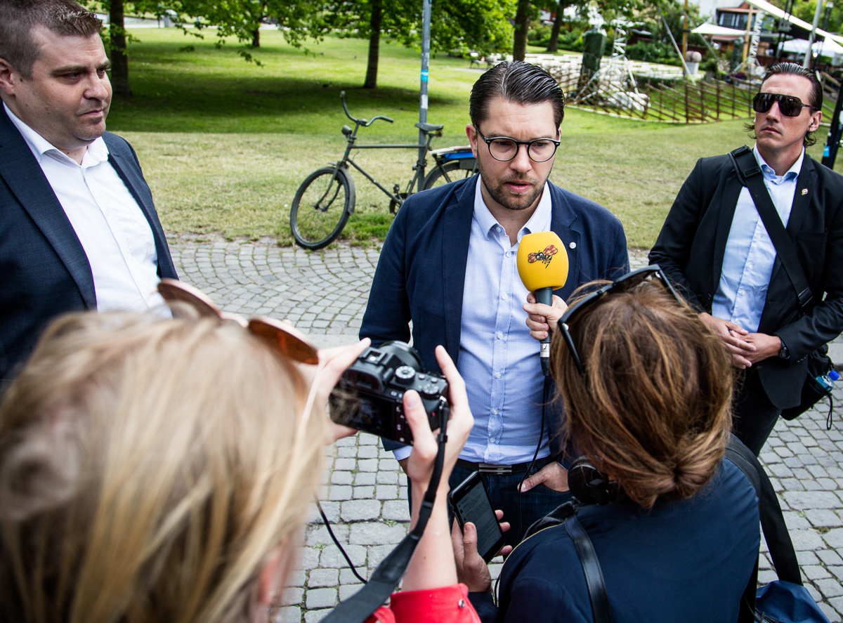 Jimmie Åkesson under Almedalsveckan i Visby 2017.