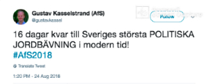 AfS, Gustav Kasselstrand, Alternativ för Sverige